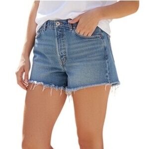 Levis 550 Relaxed Fit Lace Back Pocket Denim Shorts Size 14